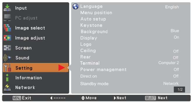 VIEWSONIC PJL6223 - Setting - 1