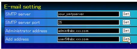 VIEWSONIC PJL6223 - Registering and deleting E-mail addresses - 1