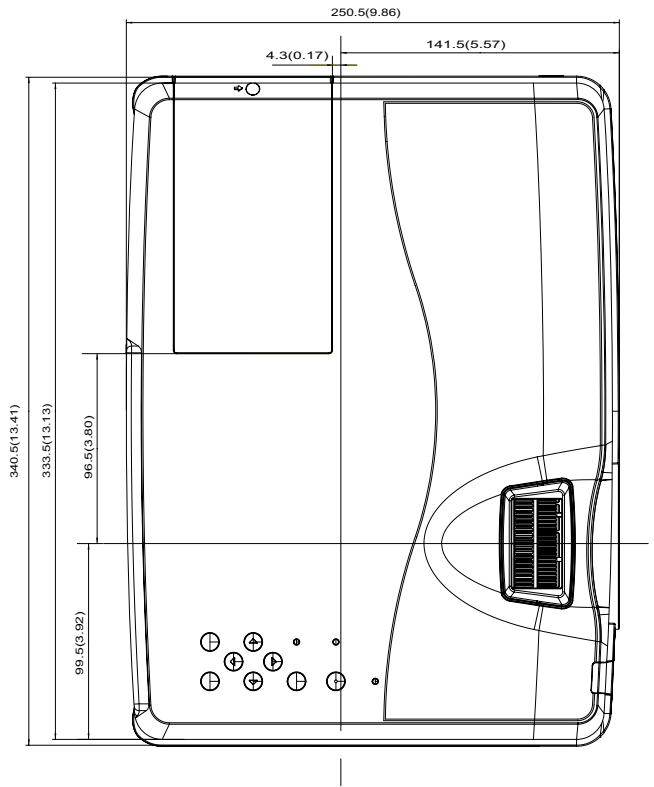 VIEWSONIC PJL6223 - Dimensions - 2