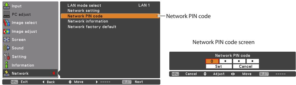 VIEWSONIC PJL6223 - Network PIN code - 1