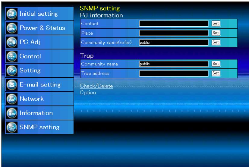 VIEWSONIC PJL6223 - SNMP setting - 1