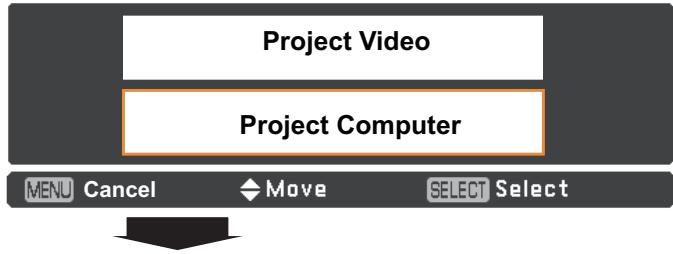VIEWSONIC PJL6223 - Video / PC selection window - 1