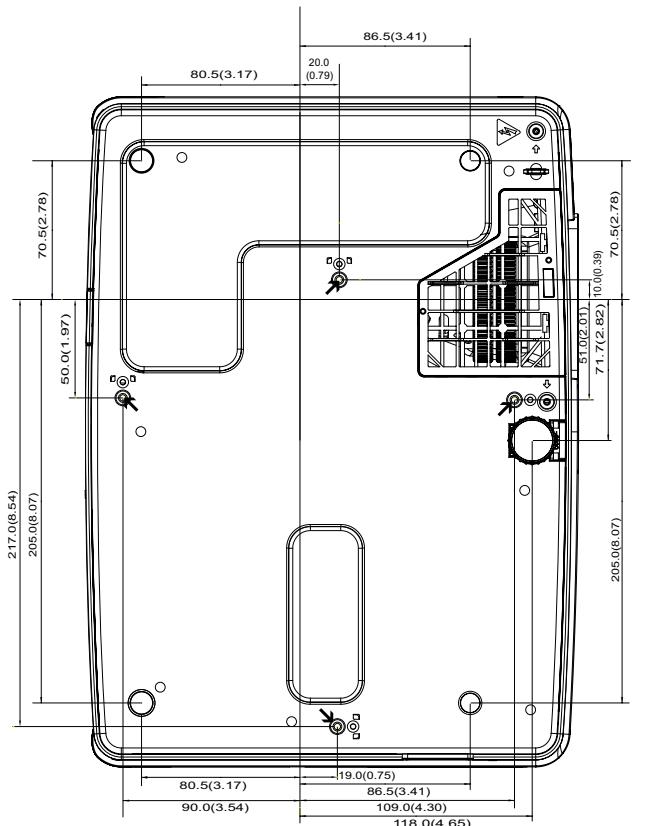VIEWSONIC PJL6223 - Dimensions - 4