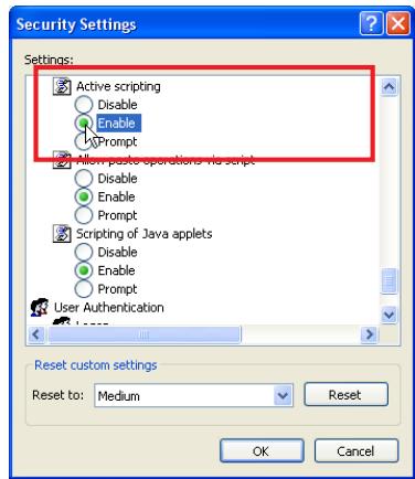 VIEWSONIC PJL6223 - ActiveScript setting - 2