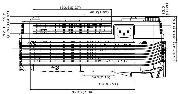 VIEWSONIC PJL6223 - Dimensions - 3