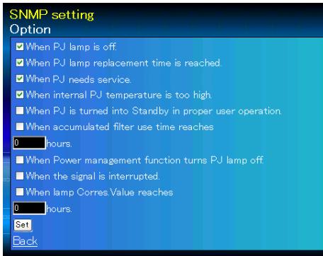 VIEWSONIC PJL6223 - Trap option setting - 1