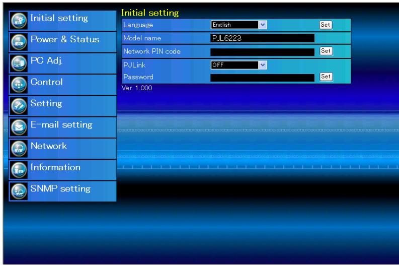VIEWSONIC PJL6223 - Initial setting - 1