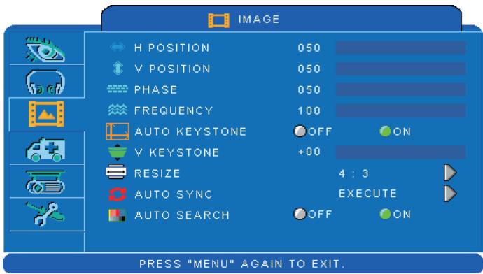 VIEWSONIC PJL7201 - Image Menu - 1