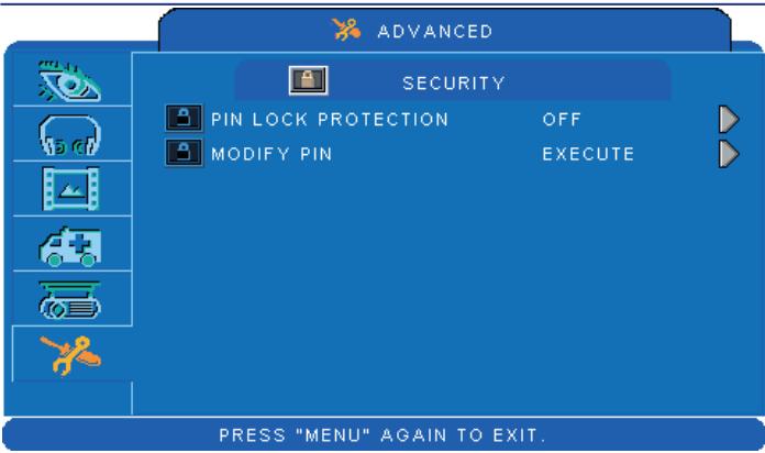 VIEWSONIC PJL7201 - Advanced Menu - 1