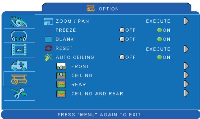 VIEWSONIC PJL7201 - Option Menu - 1