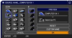 VIEWSONIC PRO9500 - SCREEN menu - 5