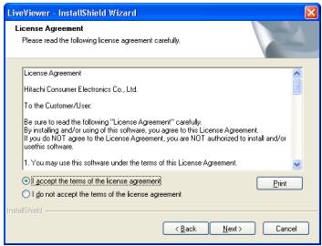 VIEWSONIC PRO9500 - Installing the "LiveViewer" (continued) - 1