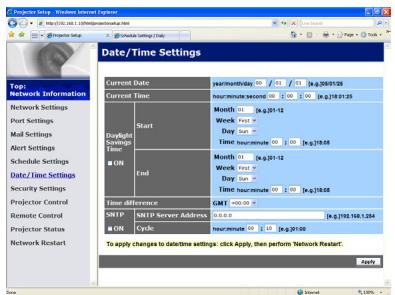 VIEWSONIC PRO9500 - Date/Time Settings - 1