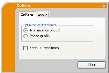 VIEWSONIC PRO9500 - Options window - 1