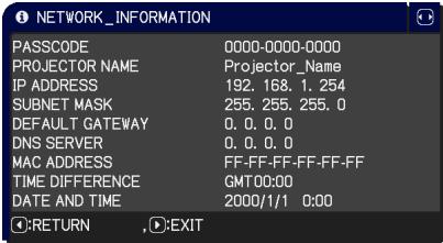 VIEWSONIC PRO9500 - NETWORK menu - 8