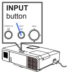 VIEWSONIC PRO9500 - Press INPUT button on the projector. - 2