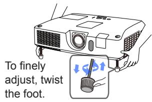 VIEWSONIC PRO9500 - Adjusting the projector's elevator - 3