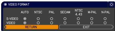 VIEWSONIC PRO9500 - INPUT menu - 2
