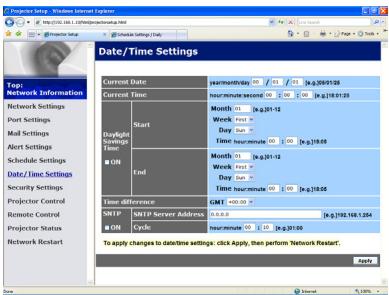 VIEWSONIC PRO9500 - Date/Time Settings - 1