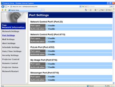 VIEWSONIC PRO9500 - Port Settings - 1