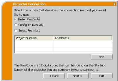 VIEWSONIC PRO9500 - Selecting the network connection method - 1