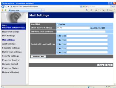 VIEWSONIC PRO9500 - Mail Settings - 1