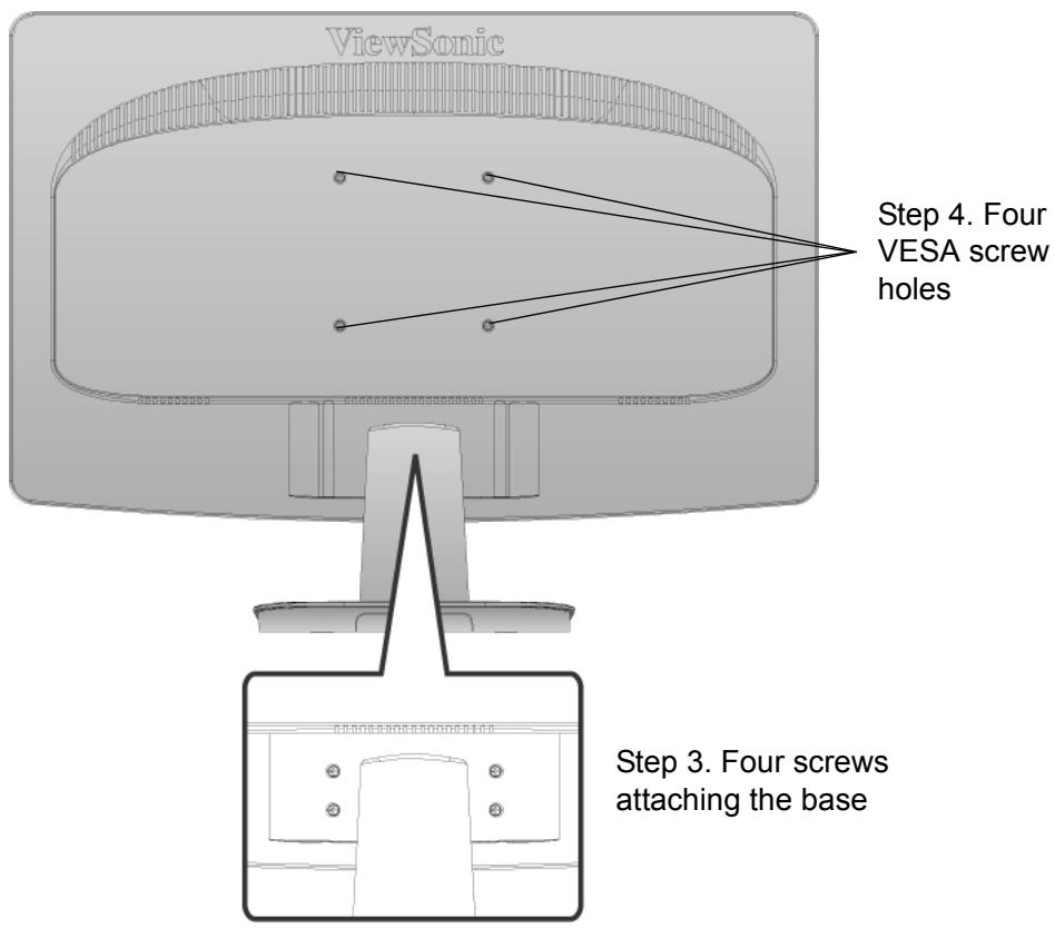 VIEWSONIC VA2333-LED - Wall Mounting (Optional) For use only with UL Listed Wall Mount Bracket - 2