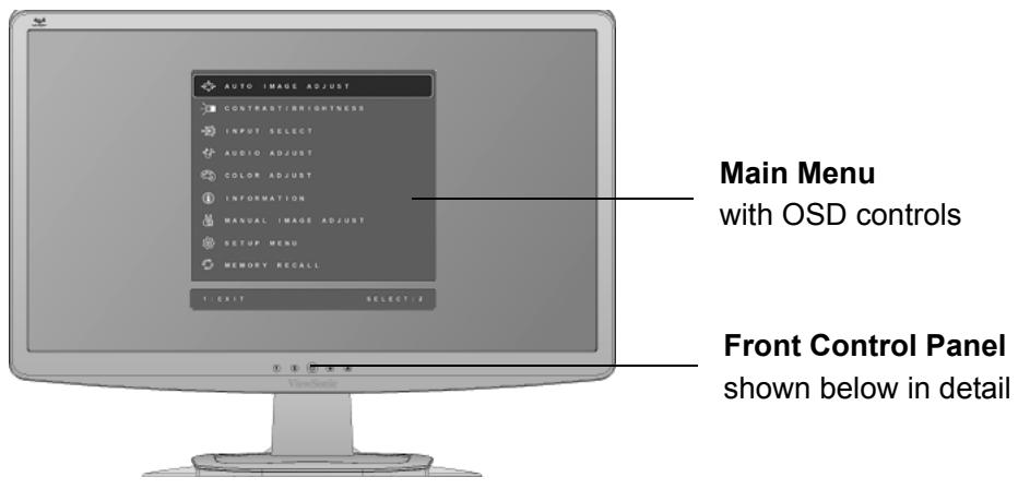 VIEWSONIC VA2333-LED - Adjusting the Screen Image - 1