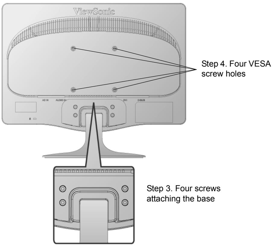 VIEWSONIC VA2431W - Wall Mounting (Optional) For use only with UL Listed Wall Mount Bracket - 1