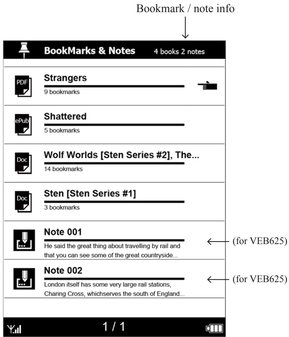 VIEWSONIC VEB620 - Viewing Bookmarks and Notes - 1