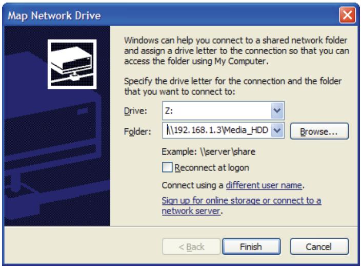 VIEWSONIC VMP71 - Mapping Network Drive from PC - 1