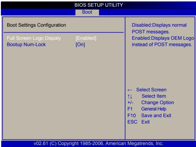 VIEWSONIC VOT132 - Boot Settings Configuration - 1