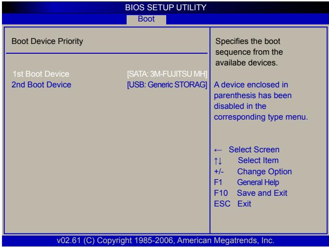 VIEWSONIC VOT132 - Boot Device Priority - 1