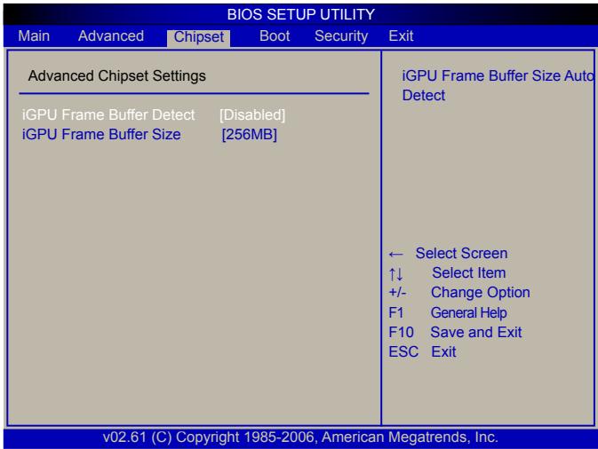 VIEWSONIC VOT132 - Chipset Menu - 1