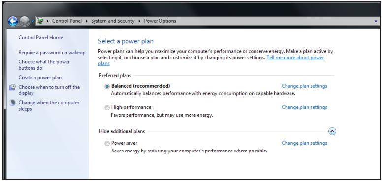 VIEWSONIC VPC220 - Select a power plan. - 1