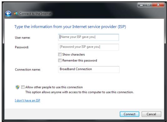 VIEWSONIC VPC220 - Check Show connection options that this computer is not set up to use, and select Broadband (PPPoE). - 2