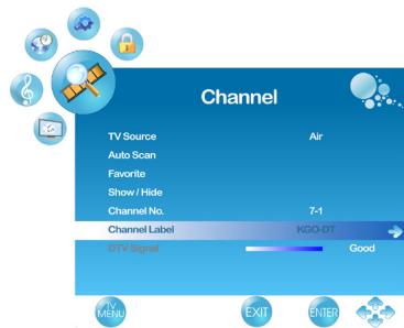 VIEWSONIC VT3205LED - Channel Name Setting - 1