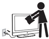 VIEWSONIC VT3245 - Cleaning the screen surface/ cabinet of the TV set - 1