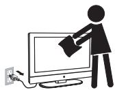 VIEWSONIC VT3745 - Cleaning the screen surface/ cabinet of the TV set - 1
