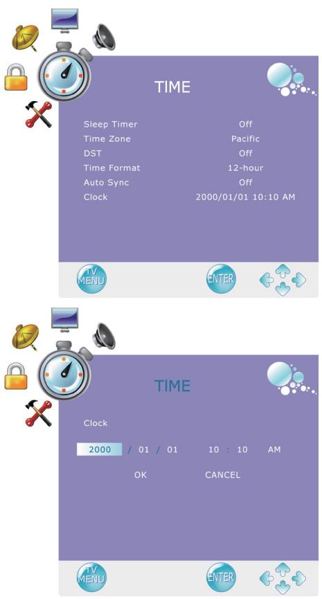 VIEWSONIC VTMS2431 - Setting up Time menu - 1