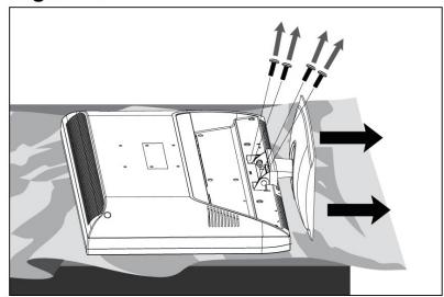 VIEWSONIC VTMS2431 - Disconnecting the Stand - 3