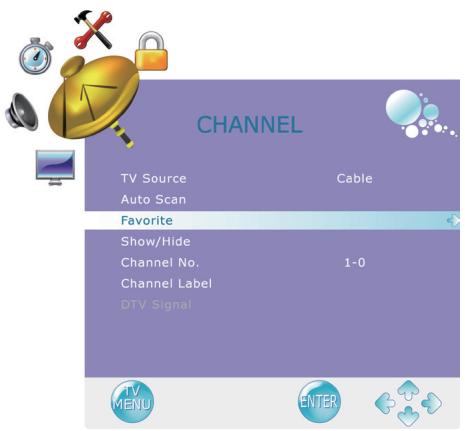 VIEWSONIC VTMS2431 - Favorite Channel Setting - 1