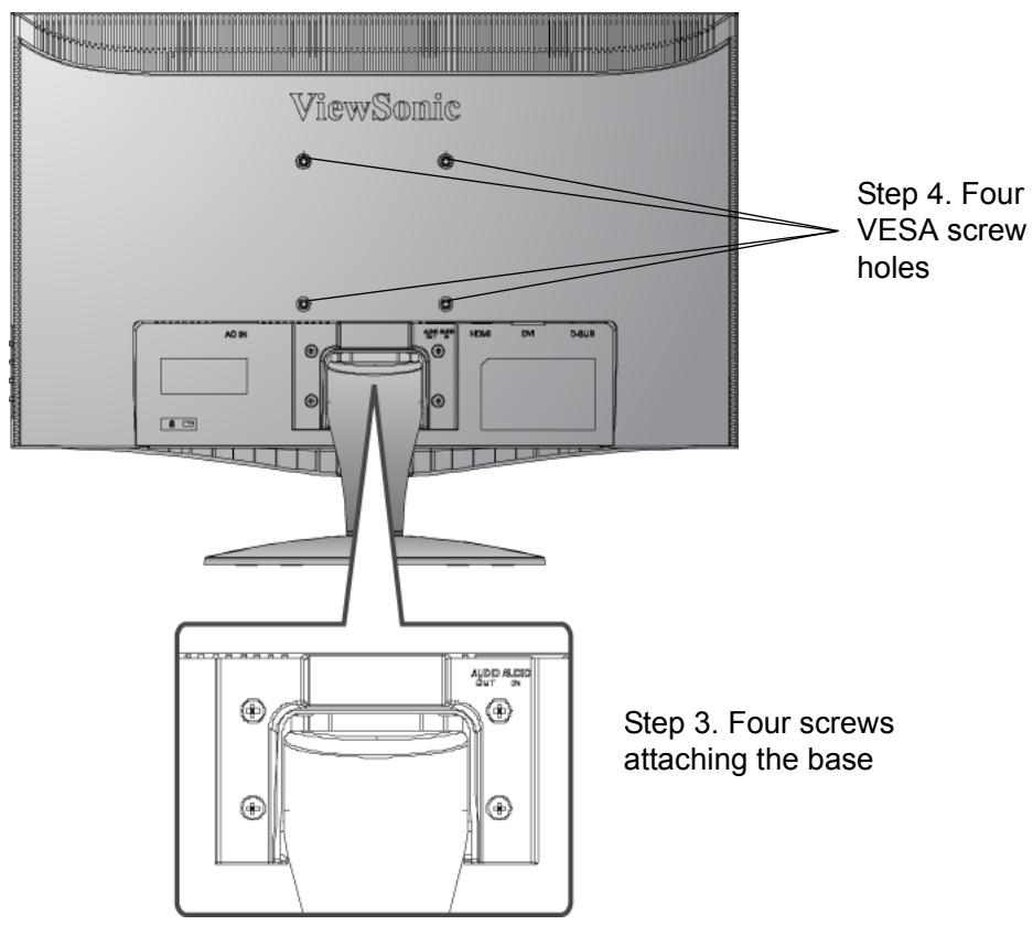 VIEWSONIC VX2239WM - Wall Mounting (Optional) For use only with UL Listed Wall Mount Bracket - 1