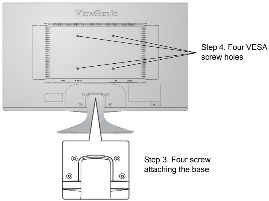 VIEWSONIC VX2250WM-LED - Wall Mounting (Optional) For use only with UL Listed Wall Mount Bracket - 1