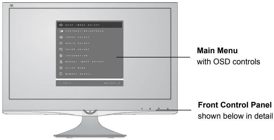 VIEWSONIC VX2250WM-LED - Adjusting the Screen Image - 1