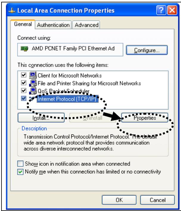 VIEWSONIC WPG-350 - 2-3-1 Windows XP IP address setup: - 1