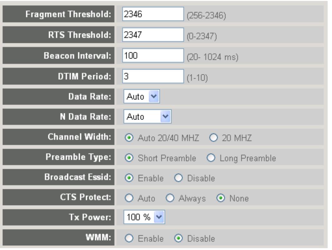 VIEWSONIC WPG-350 - 5-5-2 'Advanced' Settings - 1
