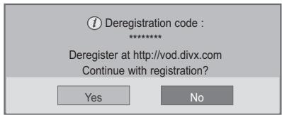 VIEWSONIC CDP4237-L - DivX® VOD Deregistration - 1