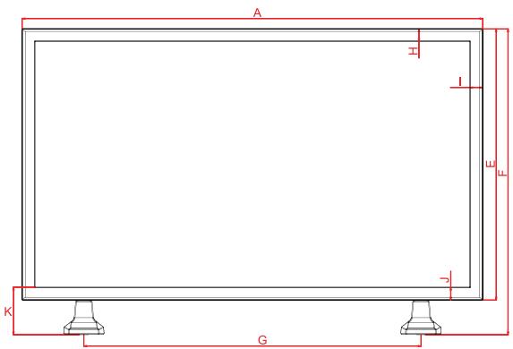 VIEWSONIC CDP4237-L - Dimensions - 1