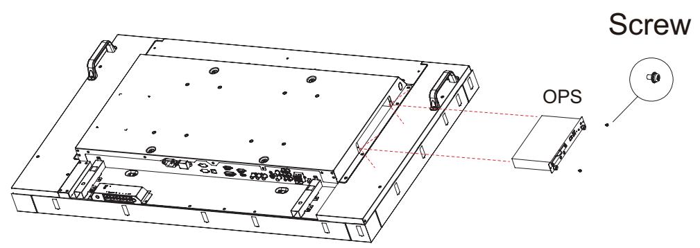 VIEWSONIC CDP4635 - Installing and Removing OPS module (CDP4235/CDP4635/CDX5550-L series) (optional) To install OPS Module: - 2